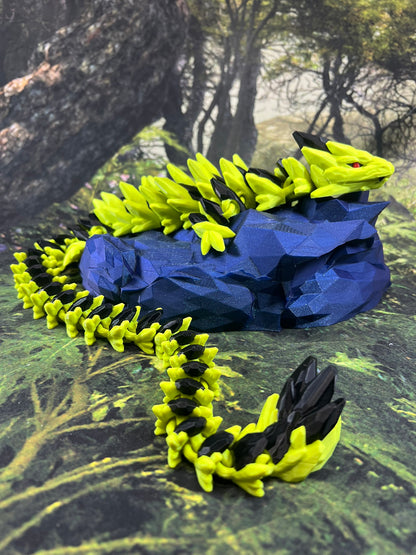 Large 26" Gem Dragon - Yellow With Black Accents Cinderwing Authorized Seller