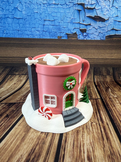 Hot Chocolate Cup Tea light Fairy House