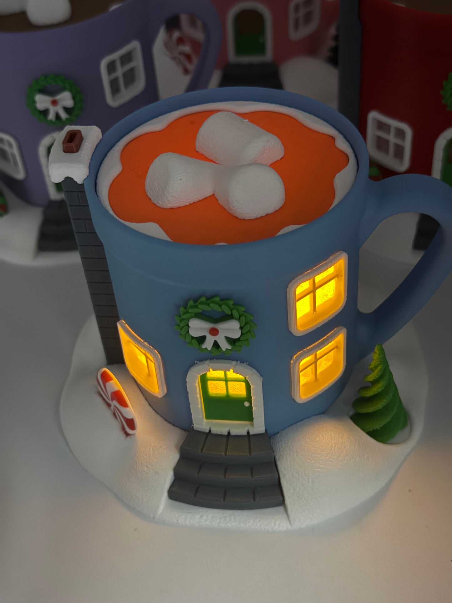 Hot Chocolate Cup Tea light Fairy House