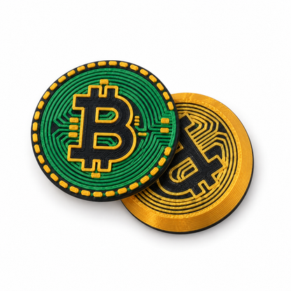 Green & Gold Bitcoin Magnetic Fidget