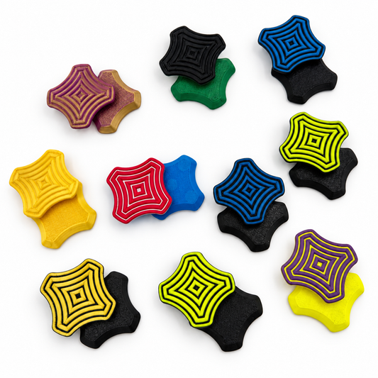 Assorted color geometric magnetic fidgets