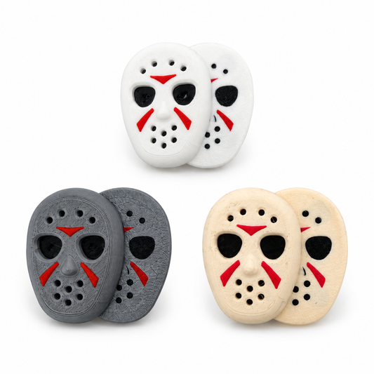 White, gray and cream horror mask magnetic fidgets